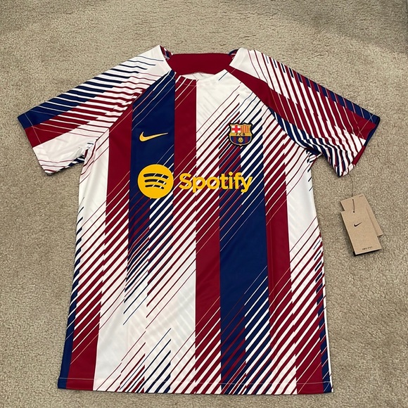 Nike Other - Nike Barcelona Pre Match Home Training Jersey 23/24 men size L BNWT